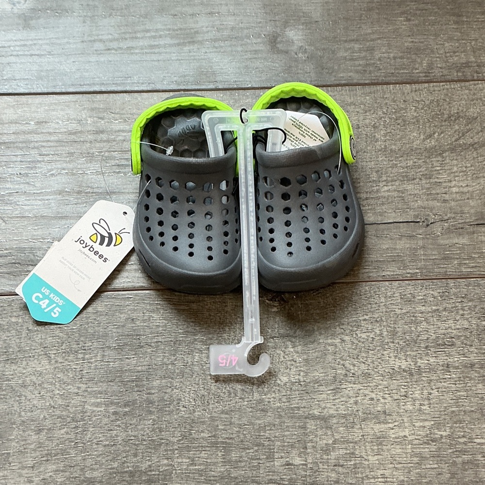 Joybees Kids Gray and Green Sandals